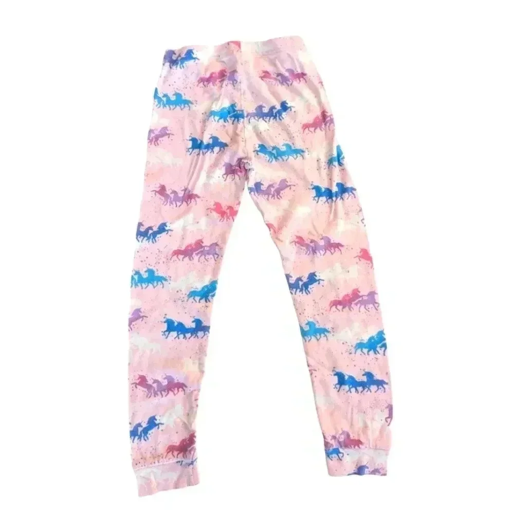 The Children's Place Colorful Unicorn Girls' Pajama Set Cotton SZ 6-7